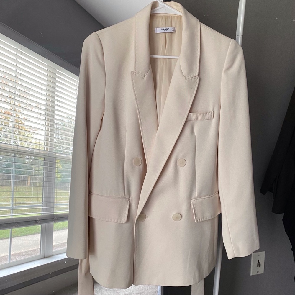Mango Cream White Blazer